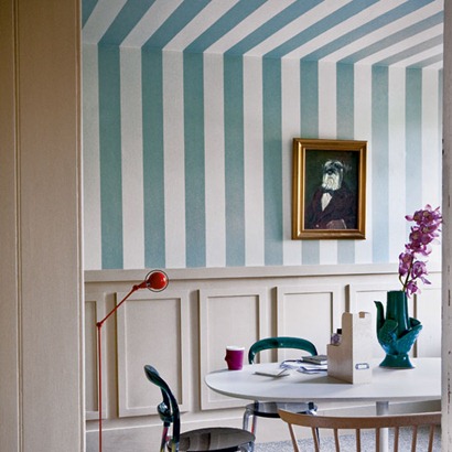 stripy dining-room