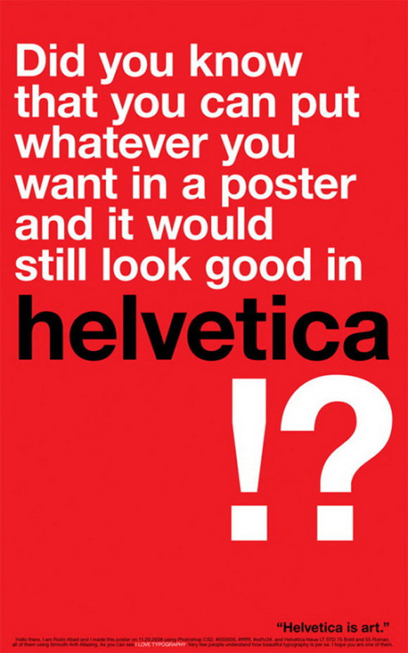 25 Helvetica Poster Design for Inspiration - Jayce-o-Yesta