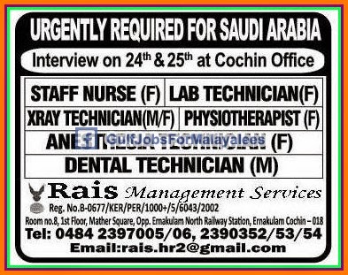 Urgently Required for KSA