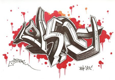 3D Graffiti Sketches Design