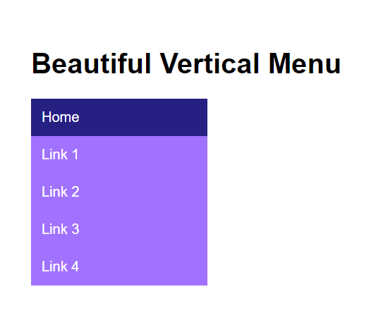 How to create beautiful vertical menu in html csss easiley ?