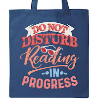 Do Not Disturb Reading in Progress Book Bag Tote -Gift Ideas for Bookworms and Book Lovers