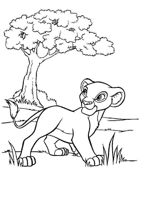 Free Printable Simba Coloring Sheet for Kids - Download it