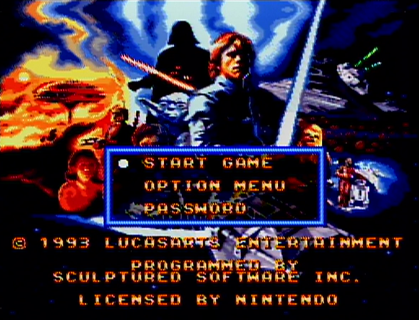 Super The Empire Strikes Back Menu Screen