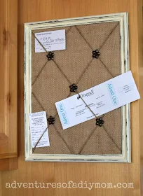 how to make a burlap and twine memo board