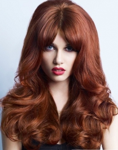 Long Red Big Hair Style 2014