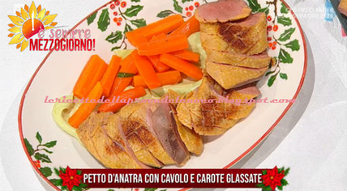 Petto d’anatra con cavolo e carote glassate ricetta Michele Farru