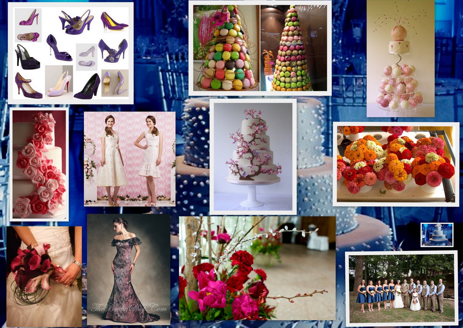 blue and purple wedding ideas