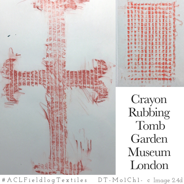 Distant Stitch - Embroidery Certificate Module 1 Chapter 1 c - Rubbings of Crosses - #ACLFieldlogTextiles