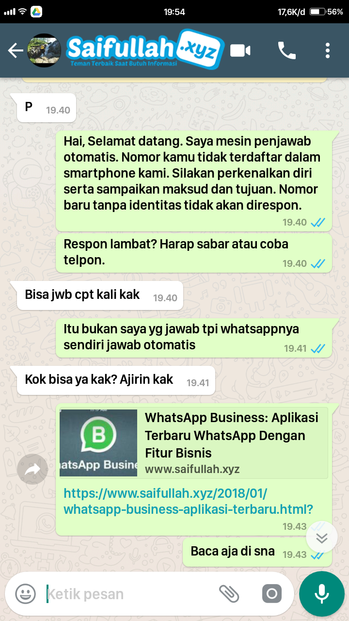 Cara Mengatur Pesan Otomatis Whatsapp Business Saifullah Id