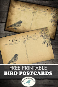 Freebie Friday: Printable Bird Postcards from My Porch Prints