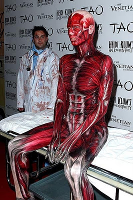 Heidi Klum photos Dresses As Dead Body for Halloween