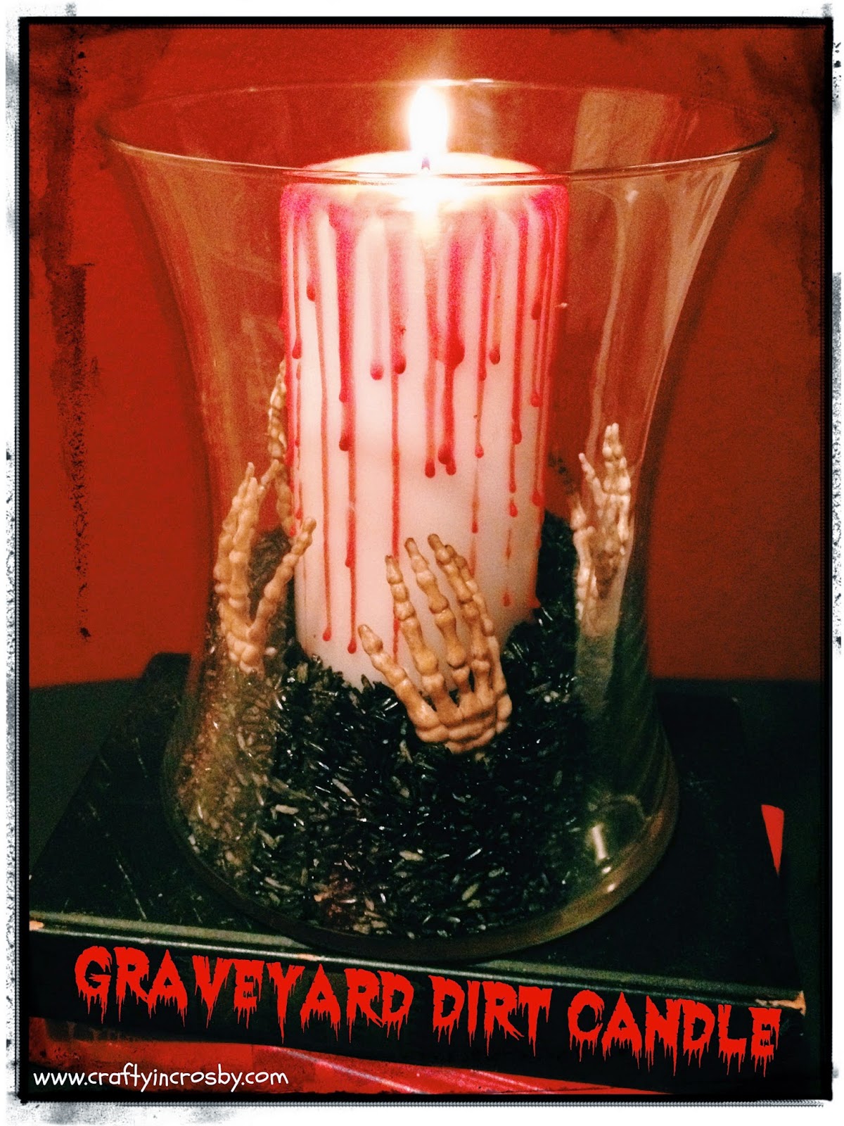Halloween candle, Halloween DIY, Halloween decorations, skeleton hands, 