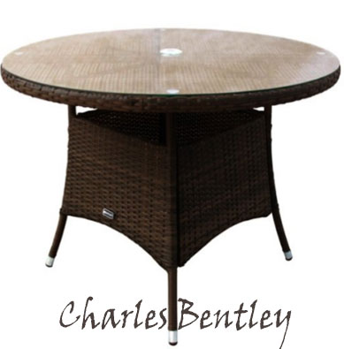 Charles Bentley Garden Indoor Outdoor Round Rattan Dining Table , Round Outdoor Daybeds UK, Outdoor Daybeds UK, Daybeds UK, Outdoor Daybeds at Amazon.co.uk, Amazon.co.uk, Best Outdoor Daybeds, Outdoor Furniture, Quality Outdoor Daybeds, 