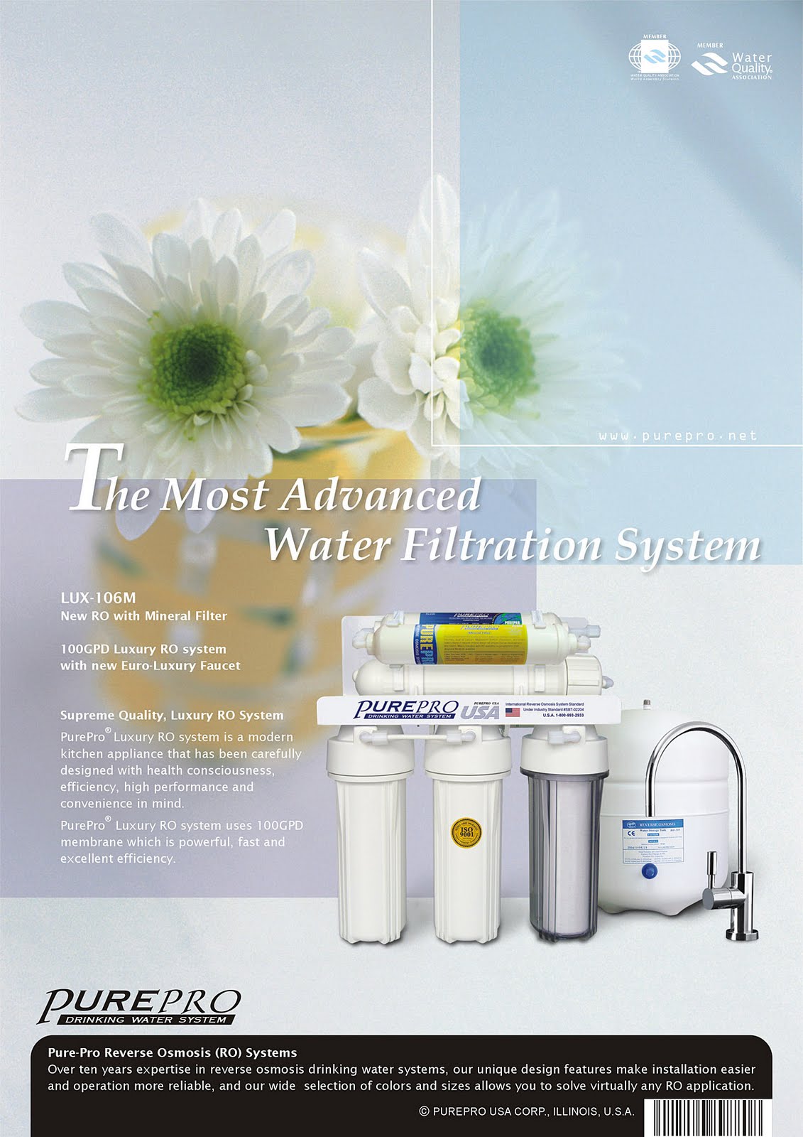 PurePro® LUX-106M Reverse Osmosis Water Filter System