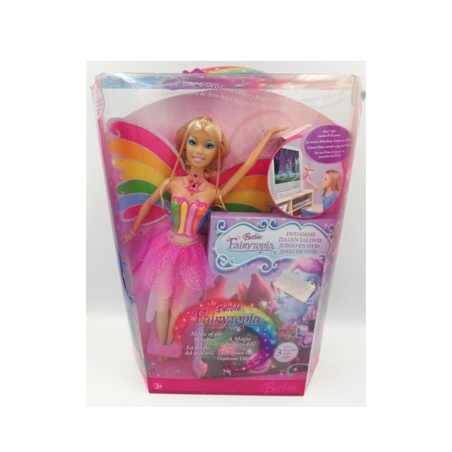 Poupée Barbie Fairytopia et la Magie de l'Arc-en-ciel : Elina et jeu sur DVD.