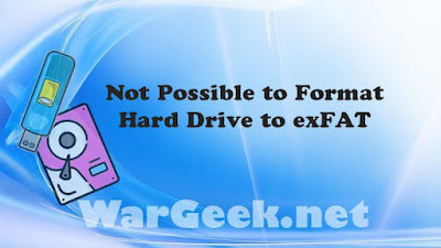 Not Possible to Format Hard Drive to exFAT