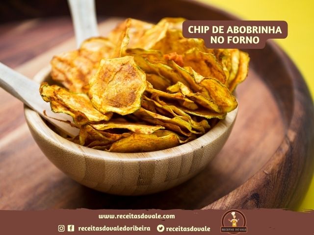 Receita de Chips de Abobrinha no Forno