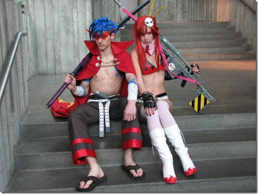 gurren lagann cosplay - kamina and yoko littner