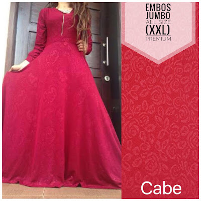 gamis jumbo emboss