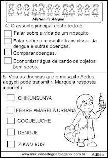 Simulado sobre a dengue