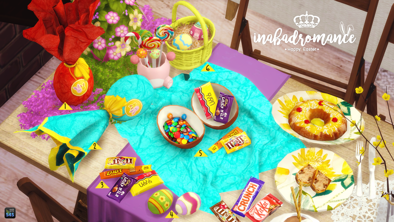 My Sims  4  Blog Easter Decor  and Poses by Inabadromance