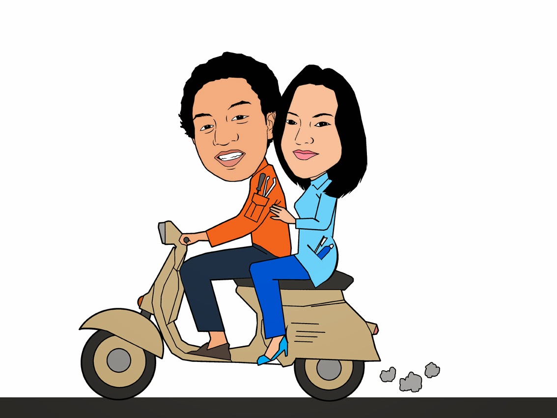 Gambar Lucu Bergerak Naik Vespa Terlengkap Display Picture Unik