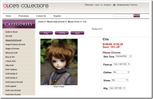 Mystic Kids Cris at Alice's Collections