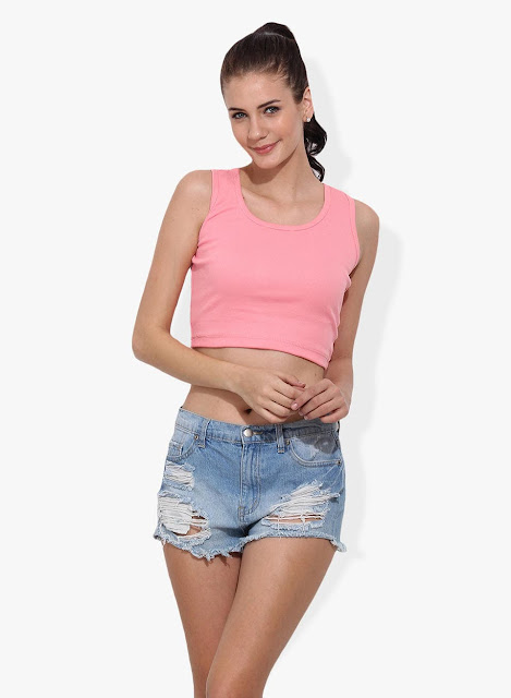 Women Pink Cotton Top