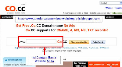 Cara mendapatkan Domain Gratis - free domain