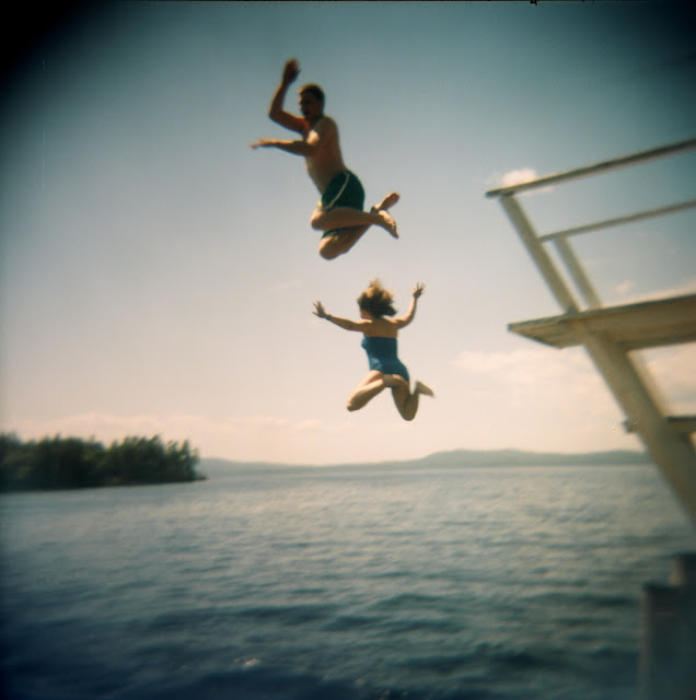 Dock Jumpers at Camp Wohelo, NELP Lake Sebago