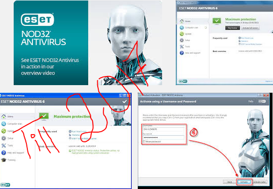 Eset nod32 antivirus username and password latest version Free download