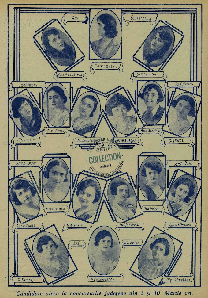 Candidatele Miss România 1929 din județele Constanța și Durostor