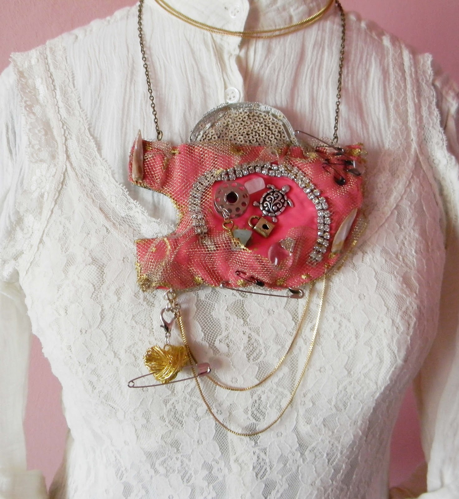 "Ludic" Statement Necklace/Steampunk Bib