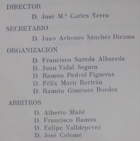 Organizadores del Campeonato Provincial de ajedrez de Tarragona de 1969