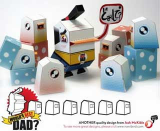 NaniBird Paper Toy World's Best Dad