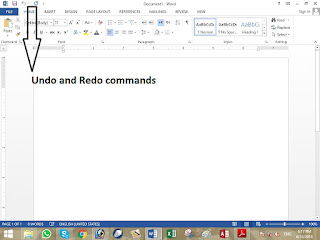Using the Undo and Redo Commands in MS Word