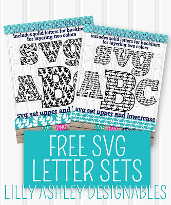 free monogram svg letter sets