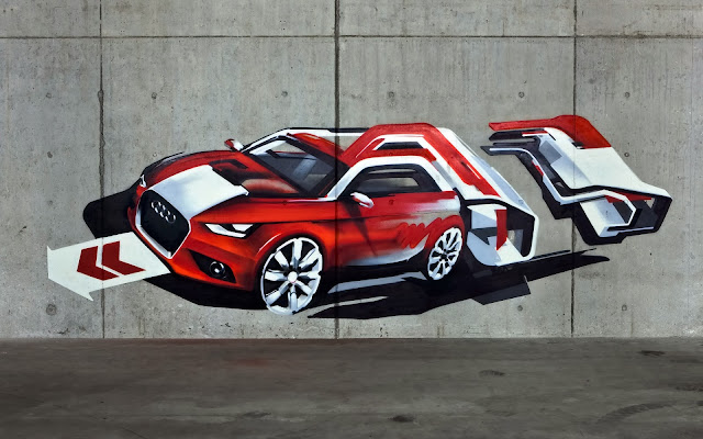 Imágenes de Graffitis de Carros en 3D