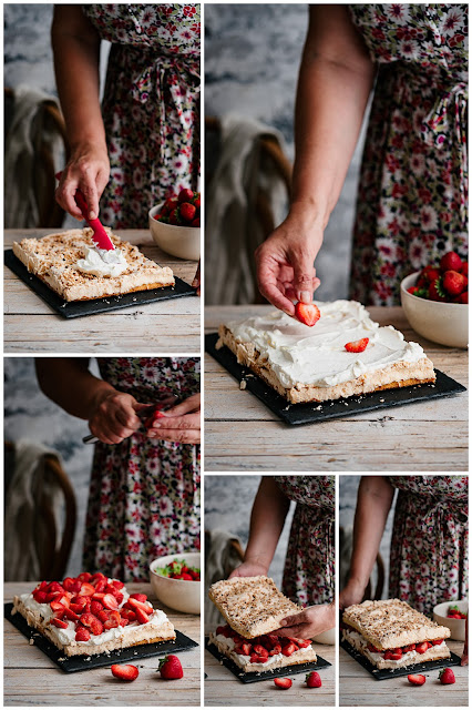 Gâteau Pinocchio suédois à la meringue et fraises