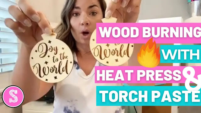 wood signs, heat press basics, heat press, wood burning, torch paste
