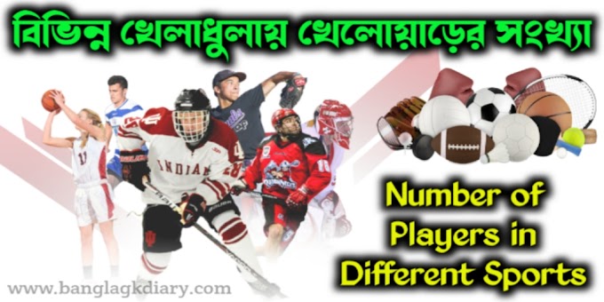 বিভিন্ন খেলাধুলায় খেলোয়াড়ের সংখ্যা - Number of Players in Different Sports