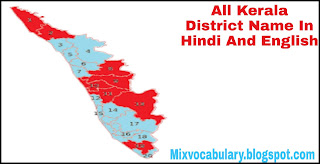 Total kerala district name list