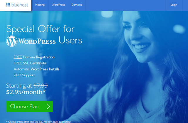 أنشئ موقعك بسهولة كأنك على الفيسبوك مع العملاقة BlueHost