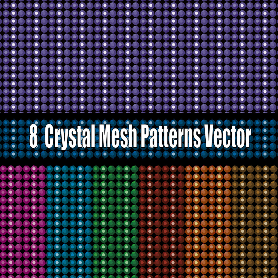 21 Crystal Mesh Patterns Vector-01