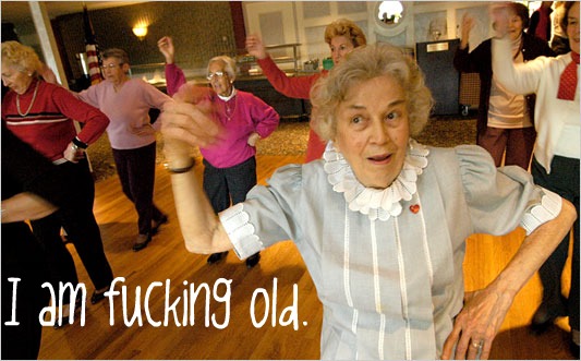 pictures of old people dancing. was old and should give up