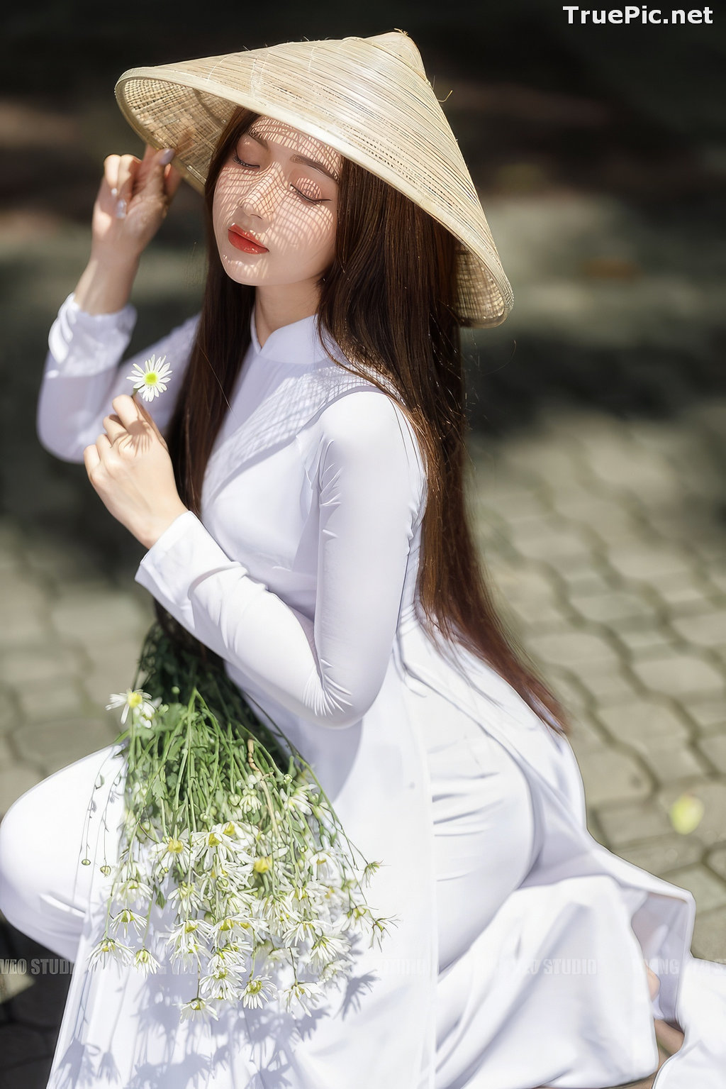 Image Vietnamese Model - Beautiful Girl and Daisy Flower - TruePic.net (129 pictures) - Picture-17