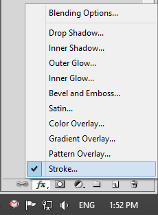 Strok Option in Adobe Photoshop CS5