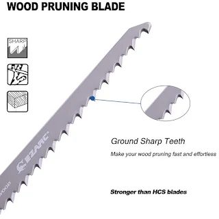 EZARC 5Pcs Wood Pruning Reciprocating Saw Blade Sharp Ground Teeth CRV Long Lifetime Sabre Saw Blades for Wood Woodworking Tools R644GS Hown - store