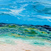 Beach Art, Abstract Seascape Painting, Coastal Decor Art "E...T WATERS" by International Contemporary Artist Kimberly Conrad